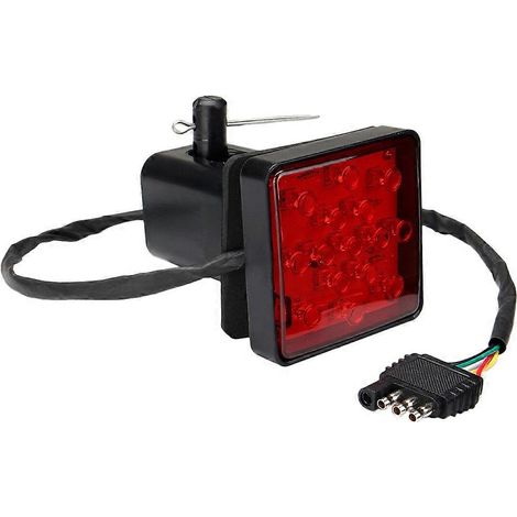 Compatible avec les bandes de feux stop à LED rouges de 15 LED de 5 cm (2 pouces) pour crochets d'attelage de remorque ou camions, 12 V. (1/5)