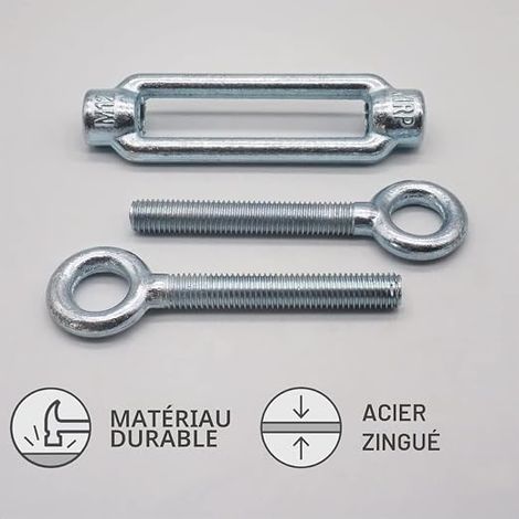 Cable Tensioner, Adjustable Grommet and Eye Tensioner (1/2)