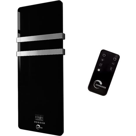 Sèche-Serviette Electrique en Verre mural Omiros Sannover 850 W Noir (1/3)
