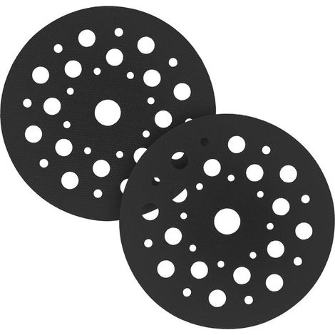 Lot de 2 protections de disque de ponçage Ø 125 mm 33 trous – Compatible avec Festool, Bosch, Dewalt et plus encore, tampon de protection pour ponceuse excentrique, tampon d'interface durable (1/3)