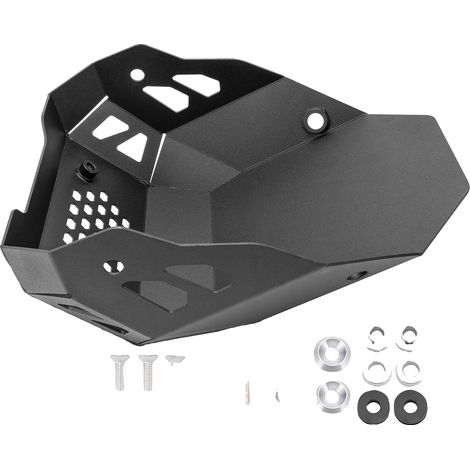 Coperchio di protezione del motore, struttura in acciaio resistente, facile installazione, colore nero. (1/2)