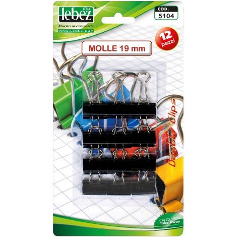 MOLLA FERMACARTE 'DOUBLE CLIP' mm 32 - pezzi 6 24 BL