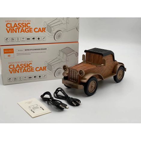 Enceinte Bluetooth Vintage en Forme de Voiture - Équipement Audio Sans Fil pour la Maison (1/3)