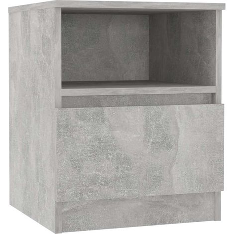 Maison Exclusive - Nachttisch Betongrau 40x40x50 cm Holzwerkstoff (1/5)
