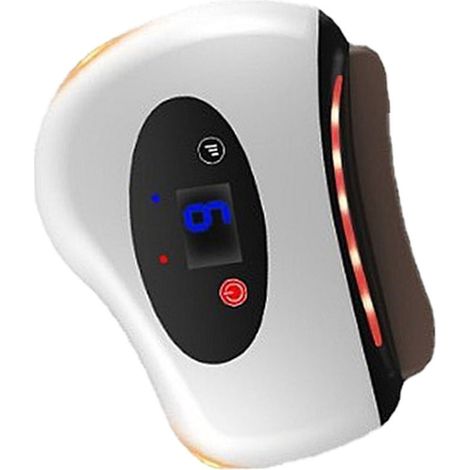 Stimulateur Visage Gua Sha Électrique 12 Modes Vibrations Chauffage Température Constante Appareil Massage Peau Blanche (1/5)