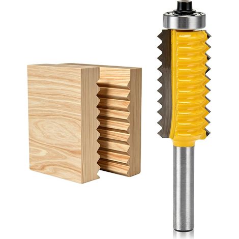 Mèches toupie à joint doigt, mèches colle réversible tige de 8 mm, fraise bois menuiserie en acier pour meubles d'étagère table porte bricolage (855mm) - (1/5)