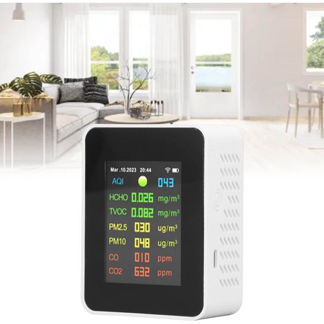 Détecteur multifonctionnel de qualité de l'air WiFi 9 en 1 (1/5)