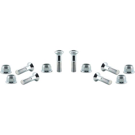 Kit Visserie Couronne - Ø8mm (6 Vis Tête Conique + 6 Ecrous Frein) / Longueur : 30mm