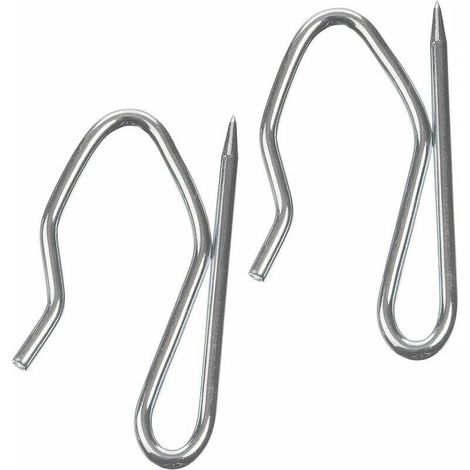 Crochets à Broches pour tentures (Lot de 100 pcs) en Zinc Ultra Résistants - pour Rideaux Lourds et plissés Curseur barre de douche-Crezuo