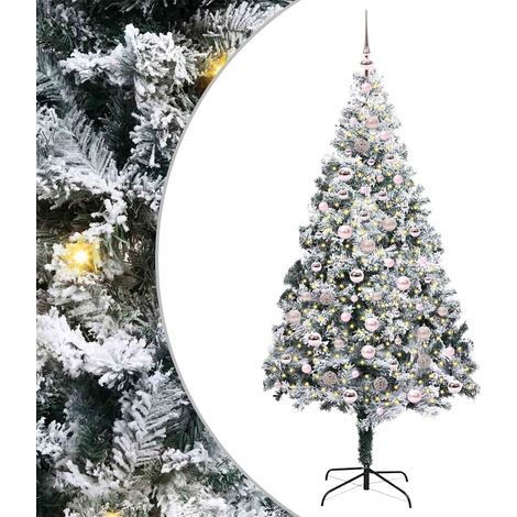 Sapin de Noël,Arbre de Noël artificiel Vert 210 cm PVC, Acier et Plastique CFW24511 (1/5)