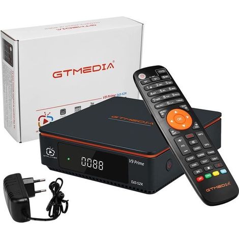 V9 Prime Decodeur TNT Full HD DVB-S - S2 - S2X avec Emplacement pour Carte AC, WiFi 2.4G Intégré, HEVC 10 Bits, Rend en Charge A134