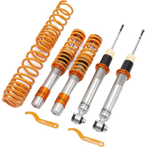 Amortiguadores ajustables, aluminio 6063, altura de conducción regulable, compatibles con modelos E39 de 1995 a 2003, muelles de alto rendimiento y resistencia, longitud de 52 mm. (1/5)