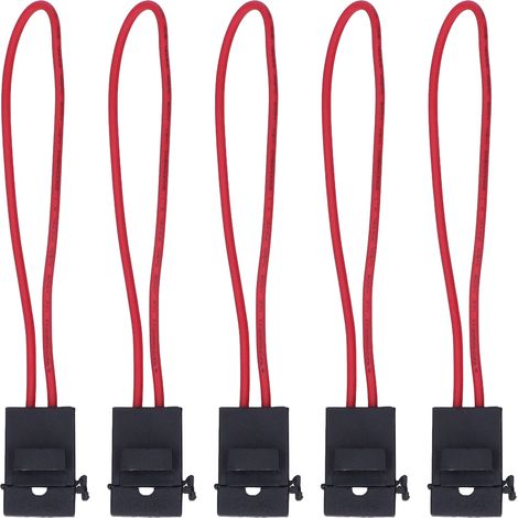 5er-Pack Kfz-Flachsicherungshalter mit 15-A-Sicherung, wasserdicht, 14 AWG, Inline, 30 A (1/5)