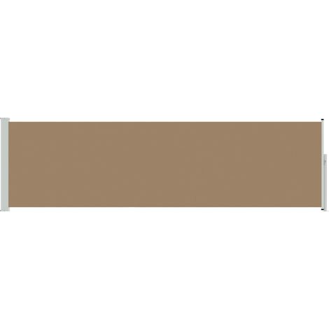 Retractable Side Awning Taupe 500 x 117 cm Polyester vidaXL