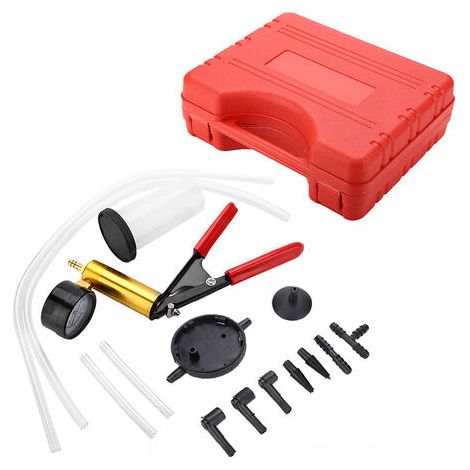 RHG Purgeur de frein pompe à vide testeur de vide Kit d'outils de purge de frein pour voiture moto (1/5)