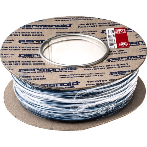 Fil électrique RS PRO 2491X, 32 1 mm² 17 AWG Non blindé, 500 V, PVC Bleu, 100m ( Prix pour Bobine de 100 Mètres )