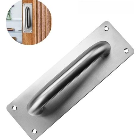 Poignée De Porte Coulissante - Acier Inoxydable - Pour Porte De Grange Porte De Garage Porte Intérieure Extérieure - 1 Pièce (1/5)