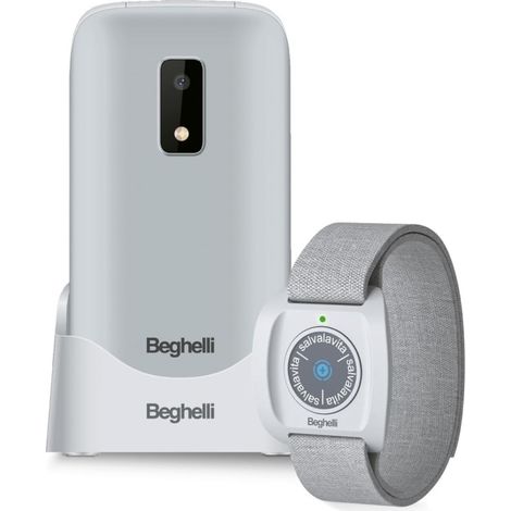 Beghelli SLV30N GPS Plus ECO Rettungsset + SLV Band Plus Armband, SOS-GPS, Notrufknopf, 2,8"-Display, Grau (1/5)