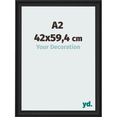 yd. - Cadre photo A2 42x59.4 - Noir Grain de Bois - MDF - Lazio