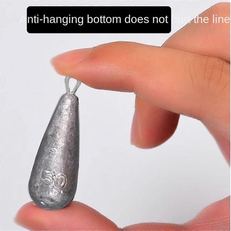 Pendentif en plomb en forme de goutte d'eau de 40 g, poteau marin-- (1/5)