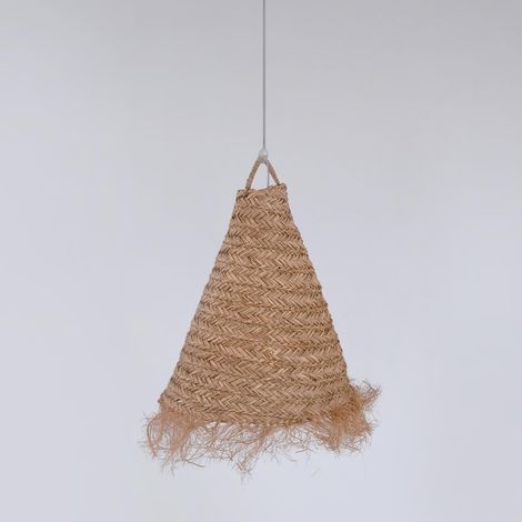Lámpara Colgante De Fibras Naturales "NAM XL" - Blanco