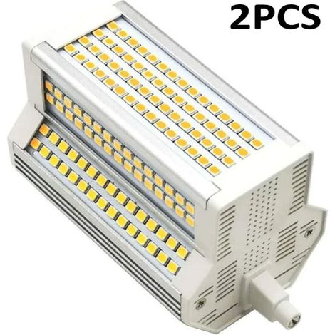 pcs R7S LED-Leuchtmittel, 50 W, warmes Licht, dimmbar, 3000 K, doppelendig, J118, J-Typ, 118 mm, 4,64 LED-Flutlicht, 5000 lm, 500 W-Äquivalent, Halogen-Straßenlaterne, 200 Grad, (3000 K)
