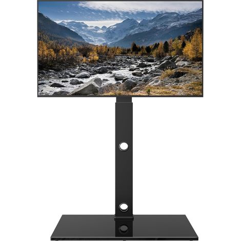 Support TV de Sol pour Téléviseurs de 30-70 Pouces Plasma/LED/LCD/OLED Incurvés & Plats, Support TV Haut Réglable en Hauteur jusqu'à 40 kg, Max VESA 600x400 mm