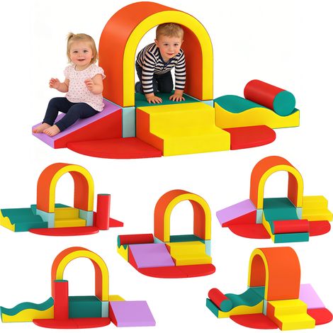 AIYAPLAY Kids Soft Play Set, 10PCs Soft Play Equipment for Toddlers