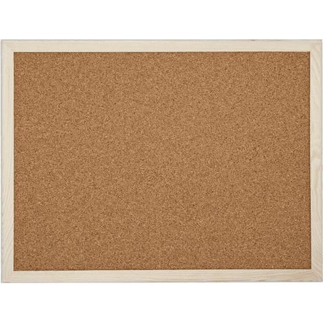 Tableau Liège 80x120 cm - Cadre Bois Pin Naturel - Épaisseur 7 mm - Pour Bureau Maison Bureau - 80 cm x 120 cm (1/3)