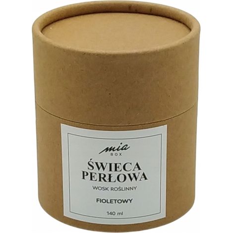 Perlenkerze 140 ml, Pflanzenwachs, Lila
