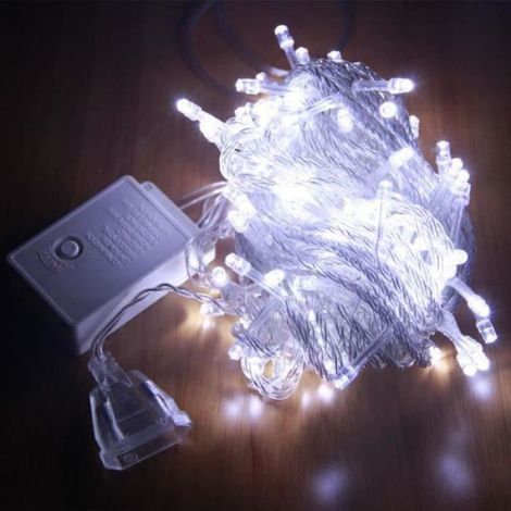 Guirlande - Noname - 30 mètres - 300 LEDs - Étanche - Extérieur - Blanc froid (1/2)