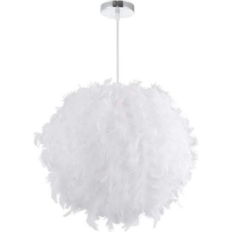 Feder-Pendelleuchte 30 cm E27 40 W Weiß