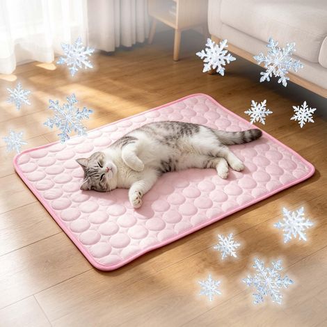 Strapazierfähige Kühlmatte für Hunde und Katzen (2026), tragbar, bissfest, waschbar, langlebiges Kühlkissen, ideal für Haustiere im Sommer (1/5)