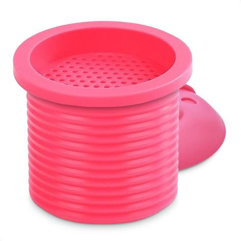 Joli récipient en silicone pour la graisse de bacon avec passoire (1/5)