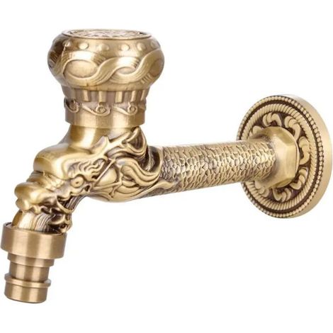 Antike Wandarmatur aus massivem Messing – Elegantes europäisches Design, handgefertigte Antik-Optik, einfache Wandmontage. (1/5)