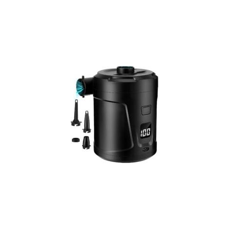 Pompe à Air Électrique Rechargeable 5200mAh, Gonfleur Rapide Portable avec 4 Embouts, Gonflage/Dégonflage Matelas Bouée Piscine (1/5)