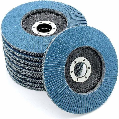 Compartiments Disques bleu 10 pièces Ø 125 mm grain 80 Inox Disques Abrasifs Disques à Lamelles, (1/4)