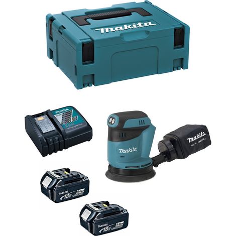 Exzenterschleifer 18V LXT Ø125 mm (2x5,0 Ah) in MAKPAC - MAKITA DBO180RTJ
