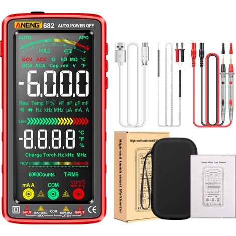 KISTO 682 Intelligentes Digitalmultimeter mit Verbrühungsschutz und 6000 Zählwerten