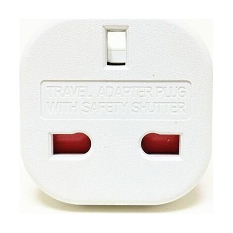 Travel adapter - British 3-pin White - British standard plug to European standard plug (1/5)