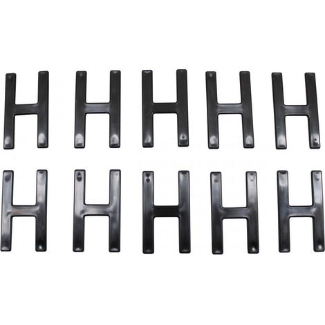 Lettre H pour plaque d'immatriculation Tiflex H45mm pour moto