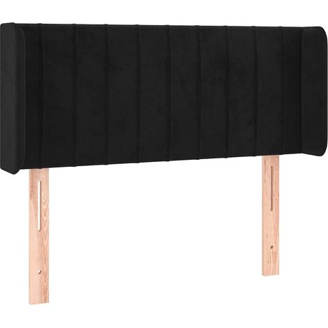 Maison Exclusive - Kopfteil mit Ohren Schwarz 103x16x78/88 cm Sam (1/5)