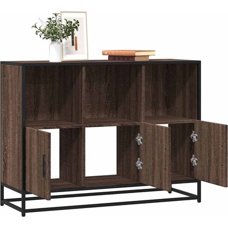 vidaXL Buffet chêne marron 100x35x76 cm bois d'ingénierie (1/5)