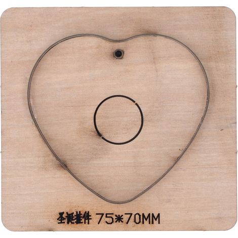 Emporte-pièce coeur en acier allié pour cuir, gabarit de découpe métallique multi-usage sur bois, moule pour loisirs créatifs DIY (1/5)