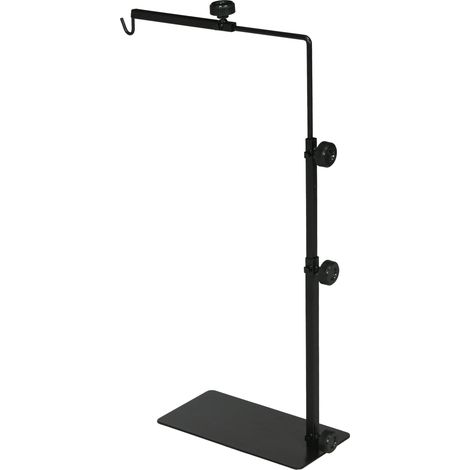 Support lampe chauffante terrarium, hauteur réglable, 40 x 15 x 95 cm, noir - lampe chauffante reptile (1/5)