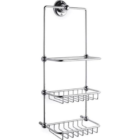 Old London Chrome Wall Mounted Three Tier Shower Tidy - LH316 (1/2)