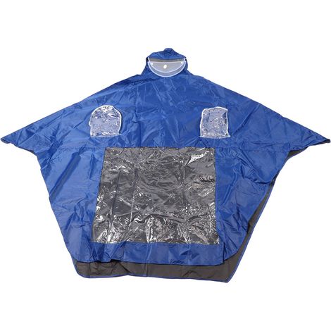 Housse de pluie imperméable en PVC Oxford bleu haute densité pour vélo électrique adulte. Convient pour les jours de pluie. (1/2)