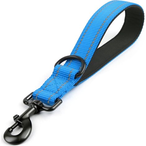 Laisse Chien - Laisse Courte 30 cm - Laisse Contrôle pour Chiens - Nylon Renforcé 3 cm - Réfléchissante - Pour Chiens Moyens à Grands - 1 Pièce (1/5)