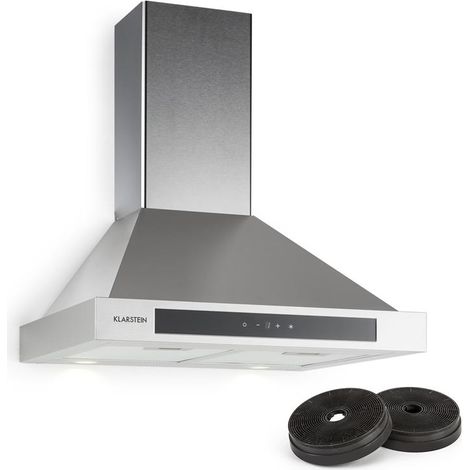 Klarstein – Hotte aspirante 60cm – 620 m³/h – 3 niveaux de puissance – Filtres à graisses lavables – Éclairage LED – Design inox