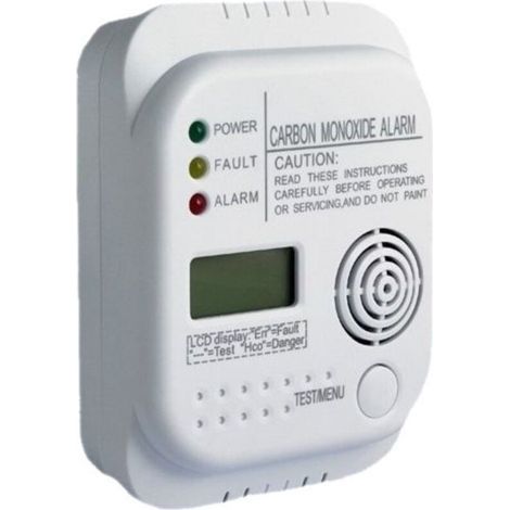 Zertifizierter Kohlenmonoxidmelder – CO-Alarm mit LCD-Bildschirm, elektrochemischem Sensor, für Zuhause und unterwegs (1/5)